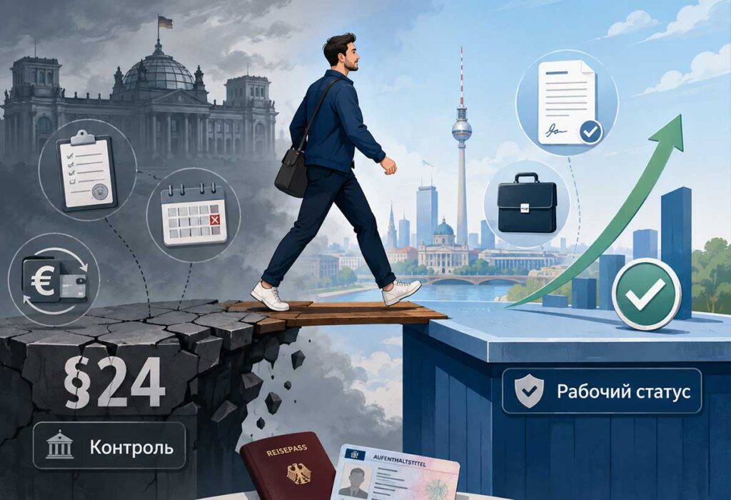 Как украинцу легально перейти с 24 параграфа на рабочую визу
