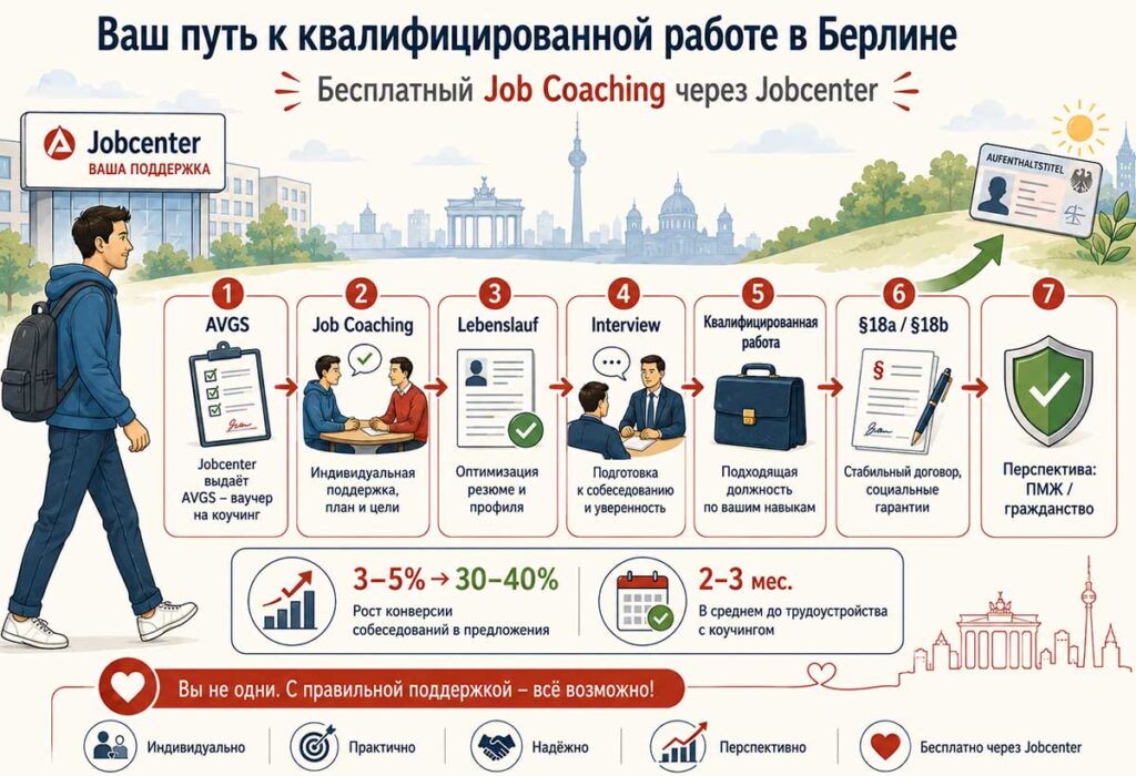 Бесплатный Job Coaching через Jobcenter